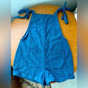 SHEIN Teal corduroy type short alls size XS